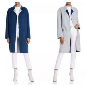 Theory Alma Crosby 2.0 Reversible Double Face Wool Coat Jacket Large